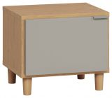 Night dresser Nanez 17, Colour: Oak / Grey - Measurements: 40 x 45 x 40 cm (H x W x D)