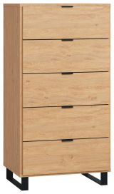 Dresser Patitas 05, Colour: Oak - Measurements: 122 x 63 x 47 cm (h x w x d)