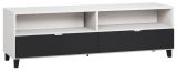 TV base cabinet Vacas 11, Colour: White / Black - Measurements: 56 x 180 x 47 cm (H x W x D)