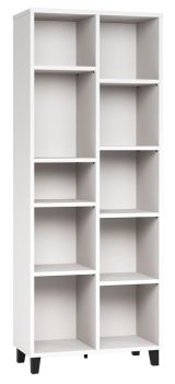 Shelf Vacas 24, Colour: White - Measurements: 195 x 76 x 38 cm (H x W x D)