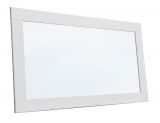 Mirror Gyronde 27, solid pine wood wood wood wood wood, White lacquered - 130 x 47 x 2 cm (H x W x D)
