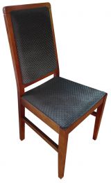 Chair "Lopar" 35 with fabric cover, Colour: Walnut / black, solid - Measurements: 95 x 46 x 55 cm (H x W x D)
