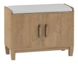 Bench with storage space / shoe cabinet Alotau 15, colour: oak - Measurements: 48 x 80 x 36 cm (H x W x D)
