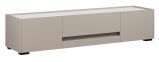 TV base cabinet Geltru 01, Colour: white marble / light Grey - Measurements: 39 x 185 x 45 cm (H x W x D)