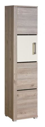 Cupboard Cavalla 18, door hinge left, Colour: Oak / Cream - Measurements: 198 x 49 x 40 cm (h x w x d)