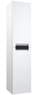 Bathroom - Tall unit Meerut 84, Colour: White matt - 160 x 35 x 36 cm (H x W x D)