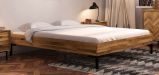 Double bed Kumeu 03 solid oiled Wild Oak - Lying area: 160 x 200 cm (w x l)