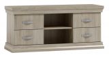 TV base cabinet Wewak 18, colour: Sonoma oak - Measurements: 59 x 130 x 42 cm (H x W x D)