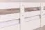 Bunk bed for adults "Easy Premium Line" K20/h incl. lying area and 2 cover panels, head and foot part straight, solid beech wood white - 90 x 200 cm (w x l), divisible