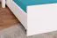 Bunk bed for adults "Easy Premium Line" K20/h incl. lying area and 2 cover panels, head and foot part straight, solid beech wood white - 90 x 200 cm (w x l), divisible