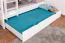 Bunk bed for adults "Easy Premium Line" K20/h incl. lying area and 2 cover panels, head and foot part straight, solid beech wood white - 90 x 200 cm (w x l), divisible