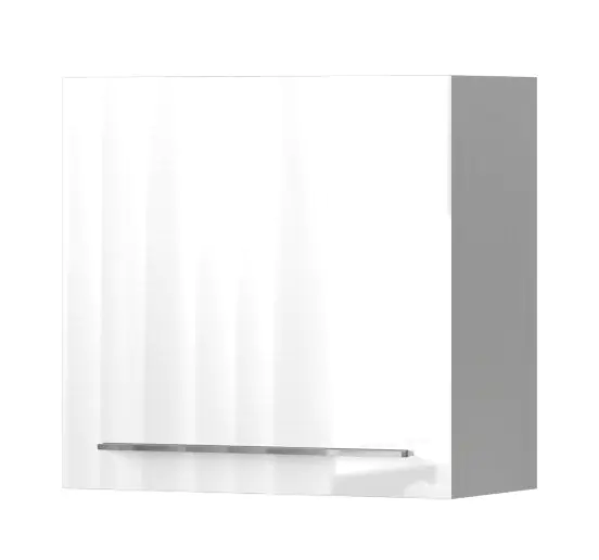 Wall unit Garim 38, Colour: White high gloss - Measurements: 57 x 60 x 29 cm (H x W x D)