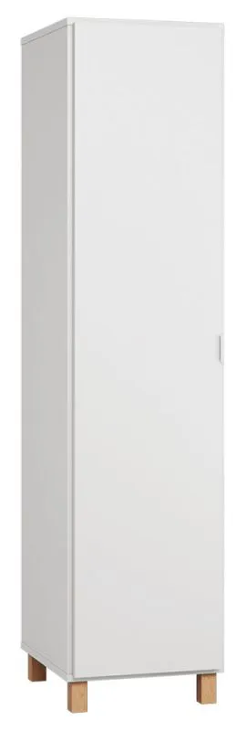 Hinged door cabinet / Wardrobe Invernada 12, Colour: White - Measurements: 195 x 47 x 57 cm (H x W x D)