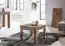 Square living room table, solid wood, color: mango - Dimensions: 60 x 60 cm (W x D)
