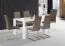 Dining table Daures 120 (angular), Colour: White high gloss - Measurements: 120 x 80 cm (W x D)