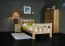 Children's bed / Youth bed solid, natural pine wood A22, includes slatted frame - Dimensions 90 x 200 cm 