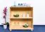 Low 83cm Standard Bookcase Junco 53B, solid pine, clearly varnished - H83 x W80 x D42 cm