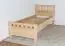 Children's bed / Teen bed solid, natural beech wood 109, including slats - Measurements 80 x 200 cm