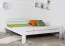 Single / Guest bed ' Easy Premium Line ® ' K5, 160 x 200 cm Beech solid wood white lacquered