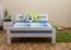 Children's bed / Youth bed A6, solid pine wood, clearly varnished, incl. slatted frame - 140 x 200 cm