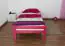 Children's bed / Youth bed "Easy Premium Line" K1/1n, solid beech wood, pink - 90 x 190 cm