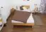 Platform bed / Solid wood bed Wooden Nature 01, oak wood, oiled - 120 x 200 cm
