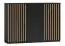 Chest of drawers Cikarang 01, Colour: Black / Oak - Measurements: 100 x 140 x 40 cm (H x W x D)