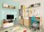 Children's room - Desk Modave 07, Colour: Oak / White / Grey - Measurements: 76 x 125 x 55 cm (H x W x D)