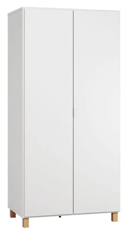 Revolving door wardrobe / Wardrobe Invernada 13, Colour: White - Measurements: 195 x 93 x 57 cm (H x W x D)