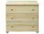 Chest of 3 drawers Junco 147, solid pine wood, clearly varnished - H78 x W100 x D42 cm