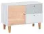 Children's room - Chest of drawers Syrina 16, Colour: White / Grey / Oak - Measurements: 72 x 103 x 45 cm (h x w x d)