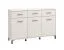 Chest of Drawers Sideboard Sabas 12 | Cashmere Finish | 3 Drawers, 3 Doors, 6 Compartments | 90 x 138 x 40 cm | Black Handles & Legs