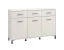 Chest of Drawers Sideboard Sabas 12 | Cashmere Finish | 3 Drawers, 3 Doors, 6 Compartments | 90 x 138 x 40 cm | Black Handles & Legs