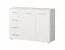 Chest of Drawers White | Comarca 26 | 96 x 135 x 45 cm | 2 Doors | 4 Drawers | 3 Compartments | Classic Angular Design