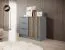 Leeds 26 Chest of Drawers | 3 Drawers & Door | Grey | 86 x 105 x 45 cm | Modern Laminated Finish