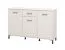 Modern Chest of Drawers Sabas 03 | 3 Doors, 1 Drawer, 6 Compartments | Cashmere & Black | 90 x 138 x 40 cm