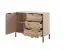 Narrow Chest of Drawers Fouchana 04 | Beige & Oak Viking | 81 x 103 x 39.5 cm | 3 Drawers