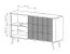 Chest of Drawers | modern | 3 drawers | 2 compartments | white | high-quality material | Dimensions: 81 x 138 x 38 cm | Handles & legs: metal | for the living room