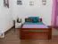Single bed / guest bed "Easy Premium Line" K4 incl. 2 drawers and 1 cover panel, 120 x 200 cm solid beech wood cherry-colored