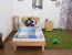 Futon Bed | Solid Wood | Oiled Beech Heartwood | 90 x 200 cm Mattress Base | Modern Minimalist Design