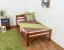 Children's Bed / Youth Bed Easy Premium Line K1/2n | Solid Beech Wood | Cherry Red Lacquered | 90 x 200 cm Mattress Base