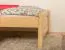 Single bed / Guest bed 80A, solid pine wood, clearly varnished - 80 x 200 cm