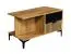 Coffee Table with Drawer Calmuco 04 | Oak Craft Gold & Black | Metal Legs | 51.5 x 90 x 50 cm | 4 Compartments