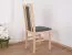 Classic Upholstered Dining Chair | Black Cover | Beech Wood Oak Look | Seat Height 47 cm | Durable Construction