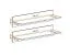 Two wall shelves Salmeli 37, color: brown - Dimensions: 20 x 100-120 x 20 cm (H x W x D), shelf adjustable up to 20 cm in both directions