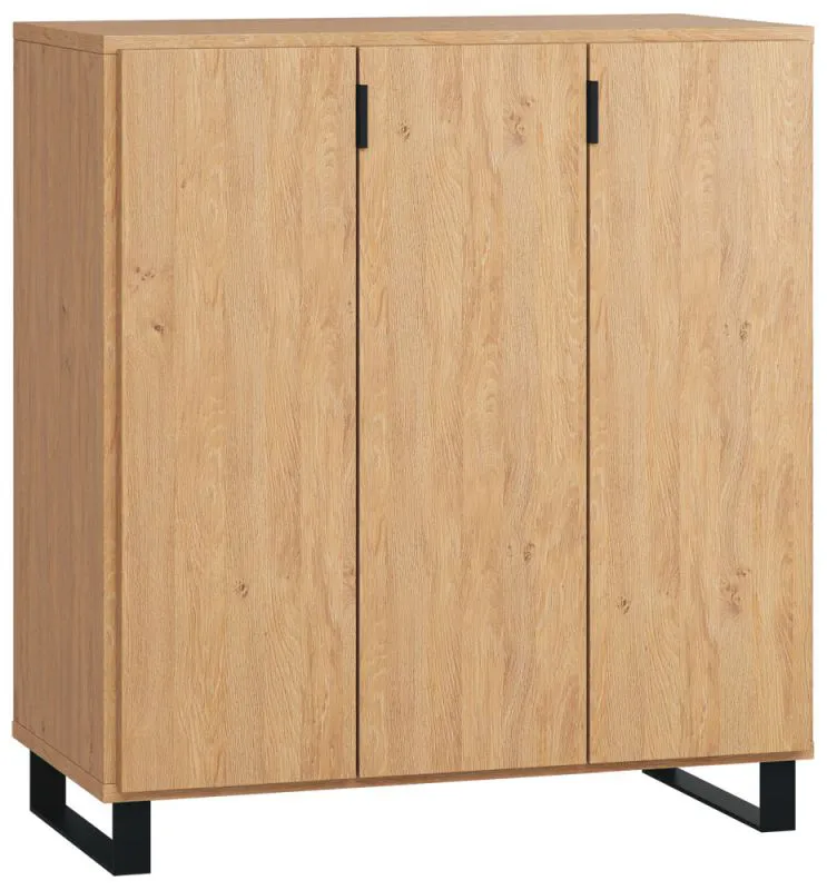 Dresser Patitas 06 | Oak Finish | 100 x 90 x 47 cm | Modern Storage Cabinet with Metal Feet