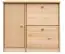 Shoe cabinet solid, natural pine wood Junco 219 - Dimensions 80 x 90 x 30 cm