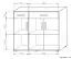 Chest of drawers Kavieng 01, colour: oak / white - Measurements: 110 x 125 x 40 cm (H x W x D)
