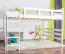 Adult bunk bed ' Easy Premium Line ® ' K15/n, solid beech wood white lacquered, convertible - lying area: 160 x 190 cm