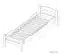 Single bed  "Easy Premium Line" K1/ Full, solid beech wood, white finish - 90 x 200 cm